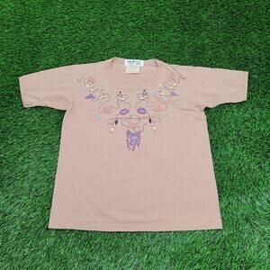 Vintage 90s Western Cowgirl Boots Shirt Womens M/L 21x24 USA